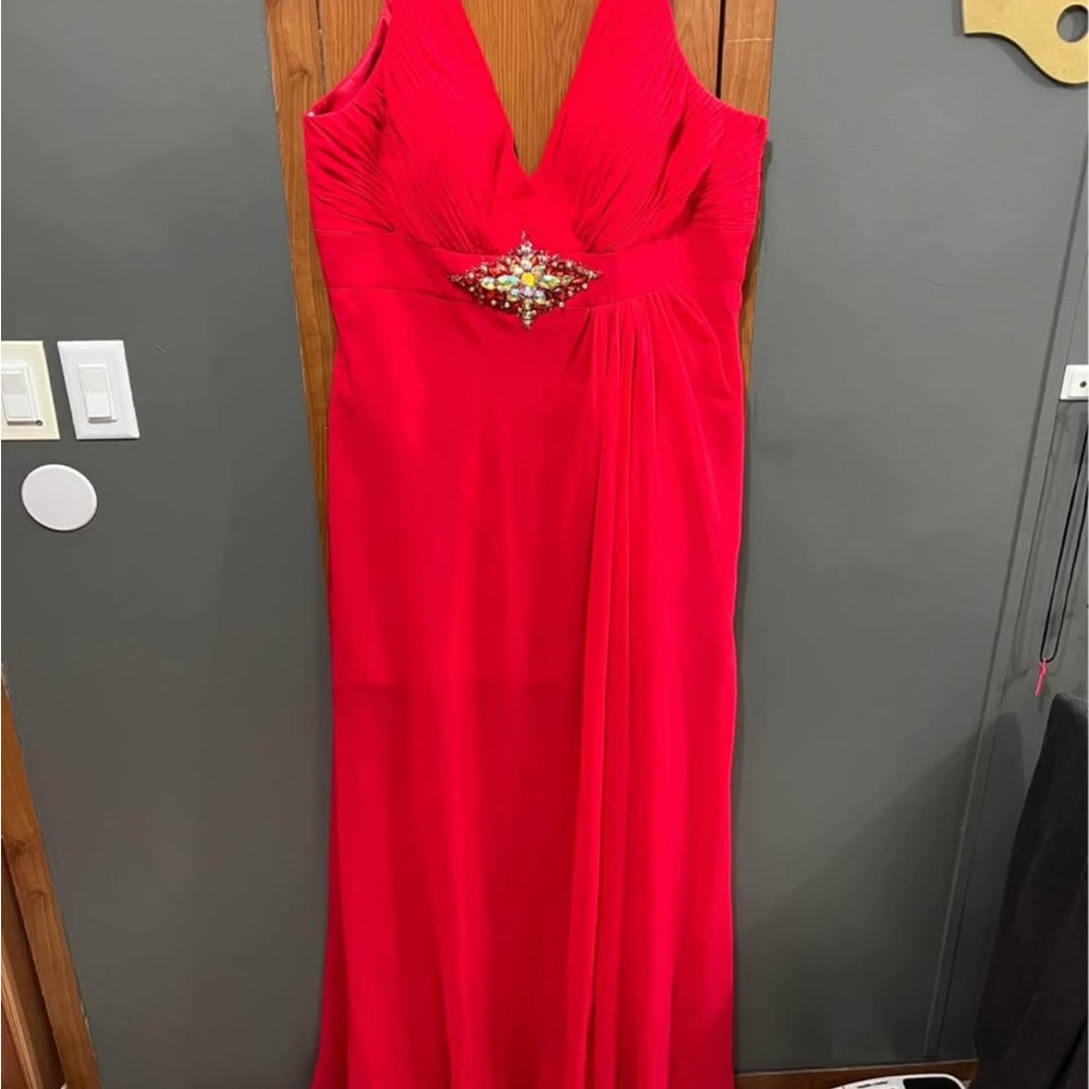 Night Moves Vibrant Red Maxi Dress